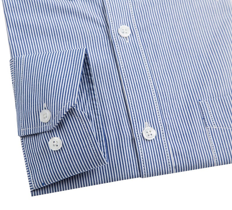Double Pump Mens Button Down Shirts Cotton Long Sleeve Shirts Regular Fit(SL20B,L) - Image 3